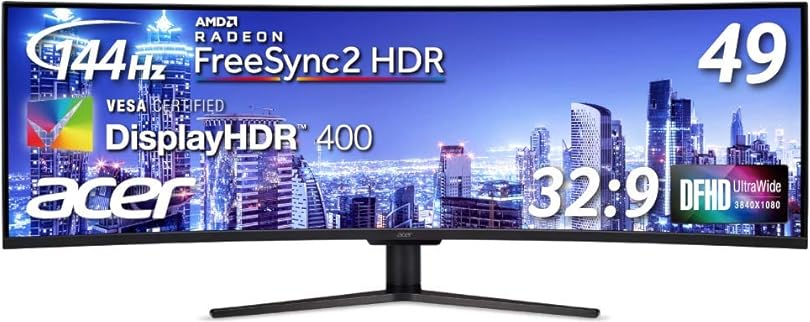 Acer、49インチのスーパーウルトラワイドモニター『EI491CR